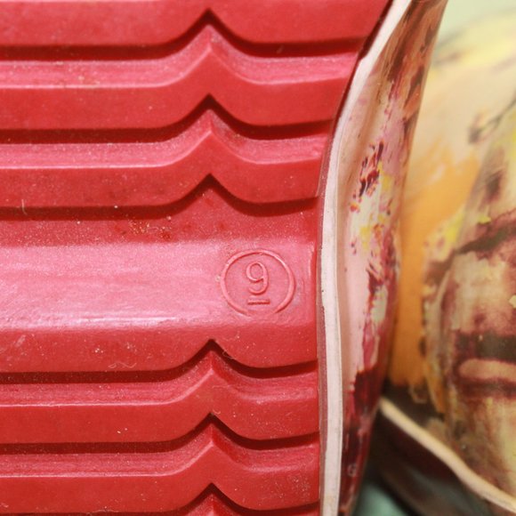 Hunter x Target Kid's Red Printed Chelsea Rubber Rain Boots Size 9 - Picture 9 of 9